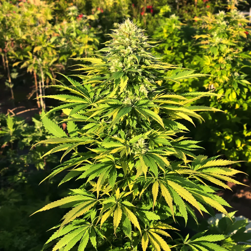 XXX OG 75% indica / 25% sativa flower with visible trichomes