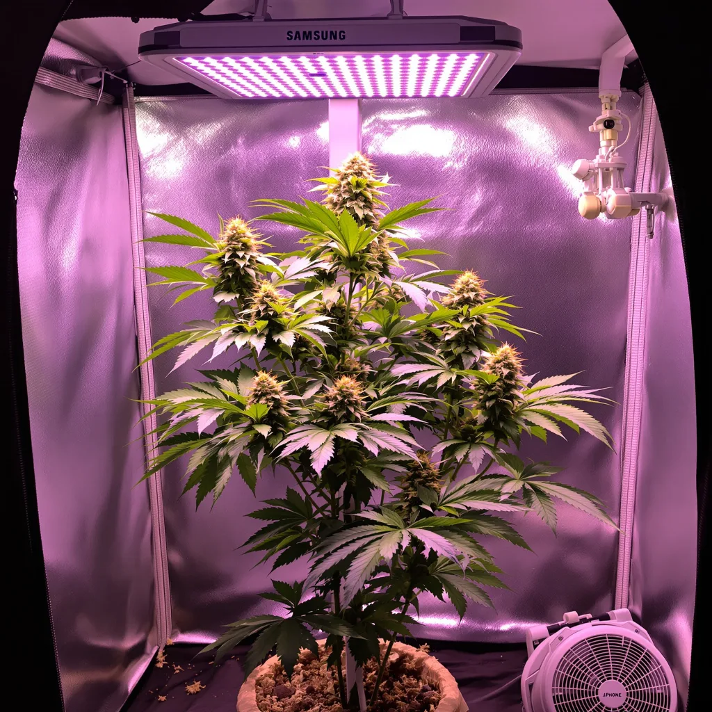 Yumboldt cannabis plant in flowering stage — 1 m feminised