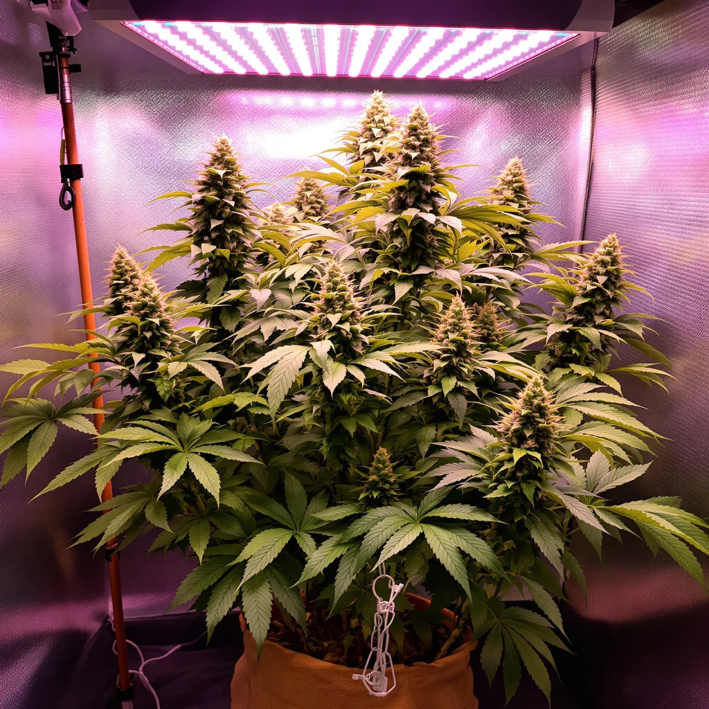 Zebra Cake cannabis plant in flowering stage — 90-130 cm feminised