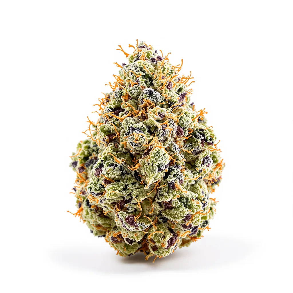 Zkittlez 59% indica / 41% sativa flower with visible trichomes